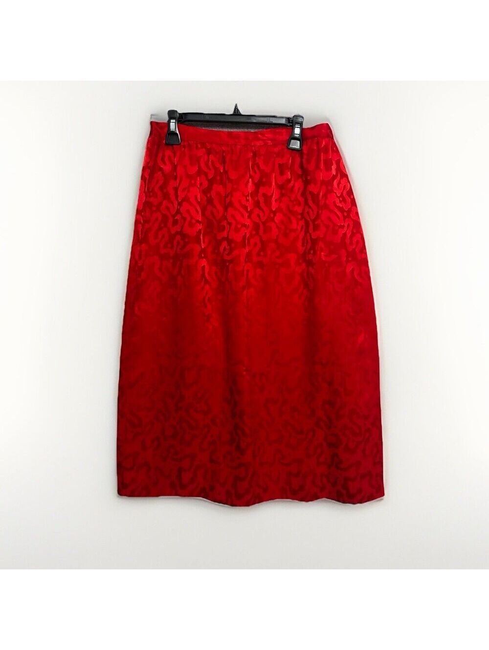 VTG Argenti 90s Silk Skirt High-waisted Midi Women's 10, 26" Waist Classic Hong